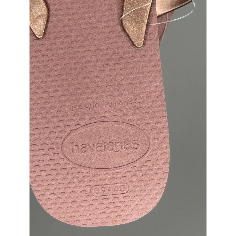 HAVAIANAS Crocus Rose Split Strap Flip Flops Womens Size 9/10 Euro 41/42 - Picture 3 of 5